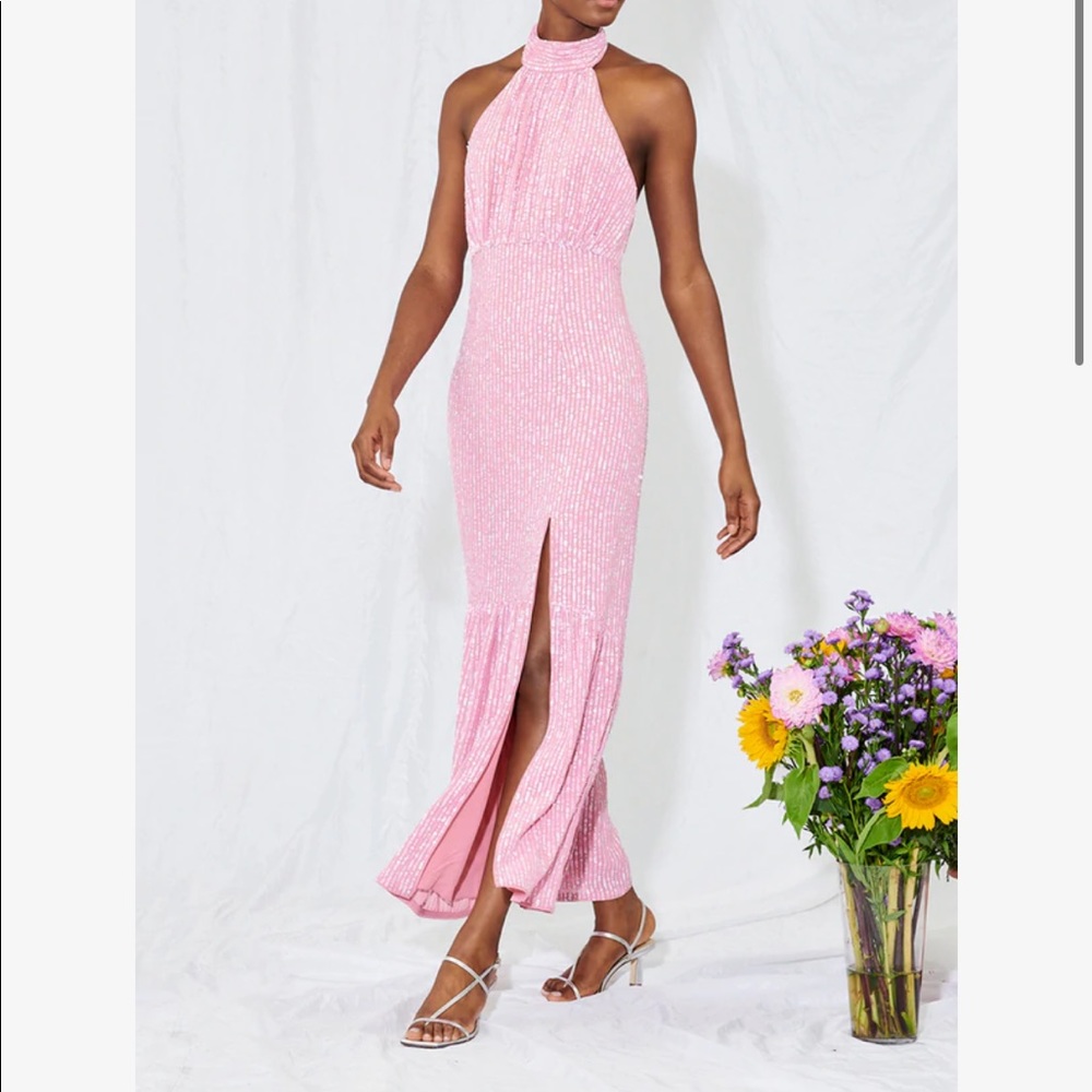 Saylor Audie Chiffon Sequin MIDI Dress
